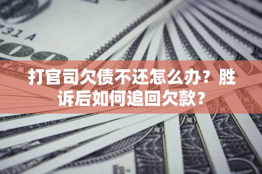 武汉打官司欠债不还怎么办？胜诉后如何追回欠款？
