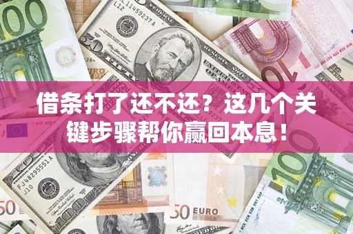 武汉借条打了还不还？这几个关键步骤帮你赢回本息！