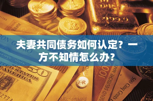 武汉夫妻共同债务如何认定？一方不知情怎么办？