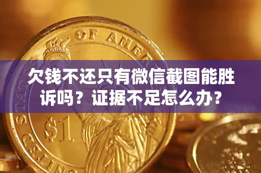 武汉欠钱不还只有微信截图能胜诉吗？证据不足怎么办？