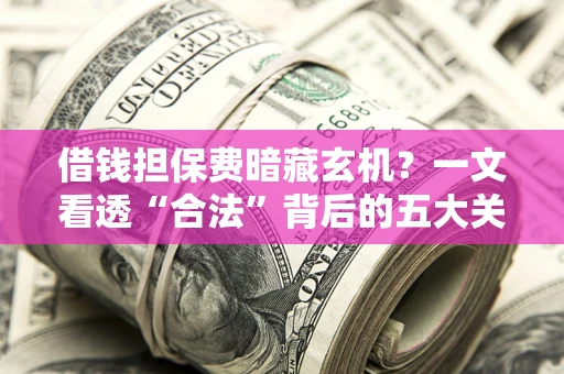 武汉借钱担保费暗藏玄机？一文看透“合法”背后的五大关键陷阱