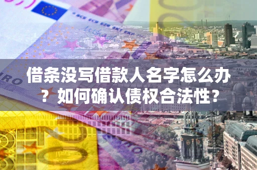 武汉借条没写借款人名字怎么办？如何确认债权合法性？