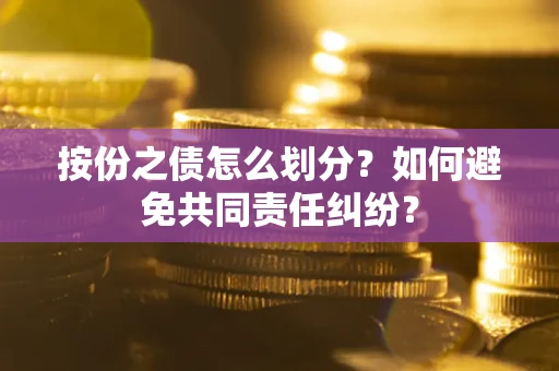 武汉按份之债怎么划分？如何避免共同责任纠纷？