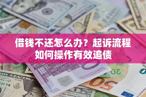 武汉借钱不还怎么办？起诉流程如何操作有效追债