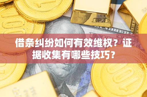 武汉借条纠纷如何有效维权？证据收集有哪些技巧？