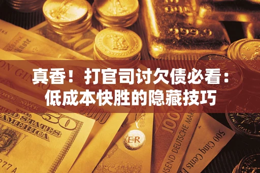 武汉真香！打官司讨欠债必看：低成本快胜的隐藏技巧