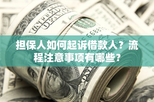 武汉担保人如何起诉借款人？流程注意事项有哪些？