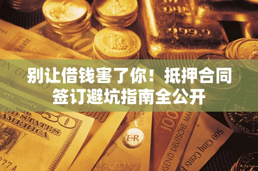 武汉别让借钱害了你！抵押合同签订避坑指南全公开